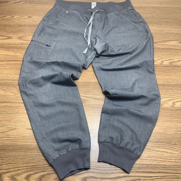 FIGS Pants - Figs Jogger Womens Large Gray Scrubs Zamora Cargo Pockets Drawstring Pants